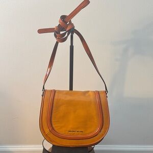 ANTONIO MELANI Orange and Brown Crossbody Bag